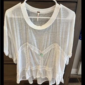 Free People Fall in Love tee - ivory